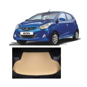 7D Car Trunk/Boot/Dicky PU Leatherette Mat for	Eon  - Beige